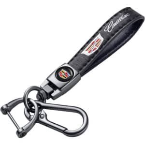 cadillac keychain leather